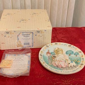 Cherished Teddies - Mary Had A Little Lamb - Nursery Rhyme - Hanging Plate